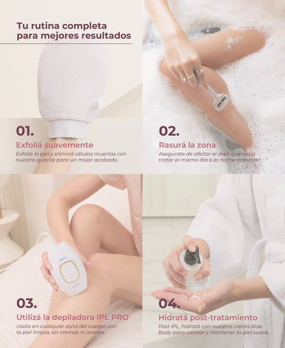 Depiladora IPL PRO — Depilación Permanente en 8 Semanas