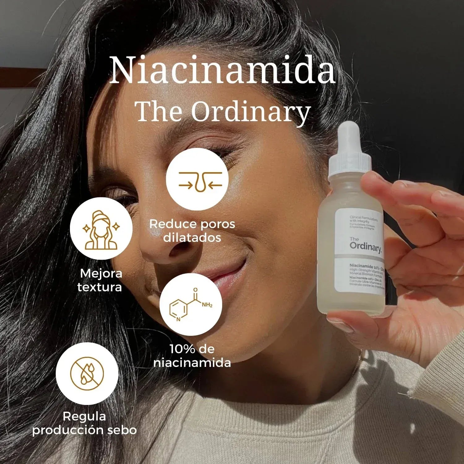 The Ordinary Niacinamide 10% + Zinc 1% | Mejora la textura y unifica el tono de la piel